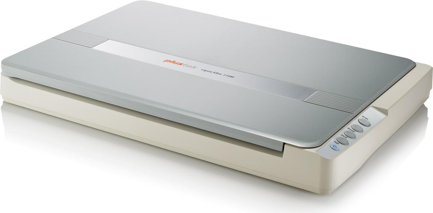 Plustek OpticSlim 1180 Flachbettscanner A3 1200 dpi USB 2.0 Silber, Weiß