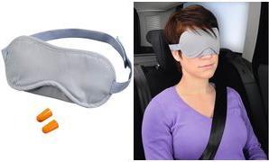 Hama Gepolsterte Schlafmaske mit zwei Ohrstöpseln, grau (00139514)