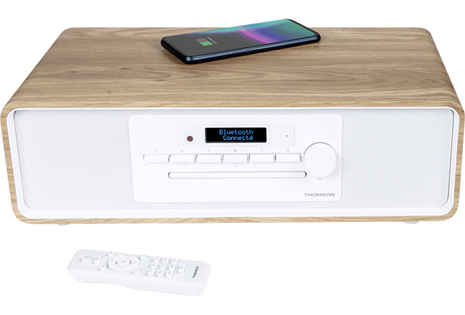 Thomson MIC301IDABBT Heim-Audio-Mikrosystem 60 W Holz, Weiß