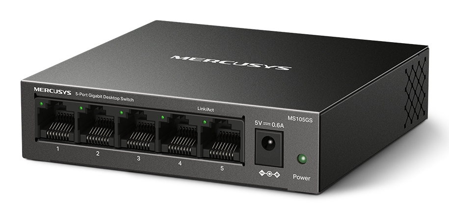 Mercusys MS105GS 5-Port Gigabit Ethernet Switch Schwarz