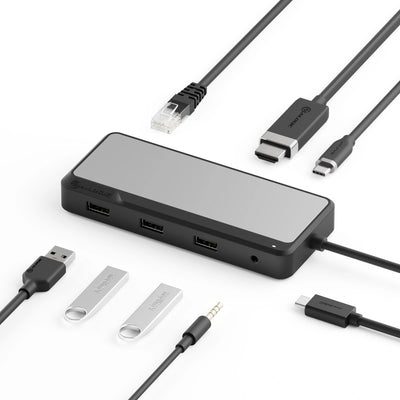 ALOGIC Fusion Pro GO Dockingstation USB-C HDMI 2.0 Gigabit Ethernet Space Gray