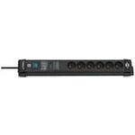 Brennenstuhl Premium-Line PDU, 6 sockets, 3m, black, with switch and surge protection (1951164400)
