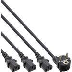 InLine 13er B-Pack Netz-Y-Kabel 1x Schutzkontakt 3x Kaltgeraete 1 (B-16653B)