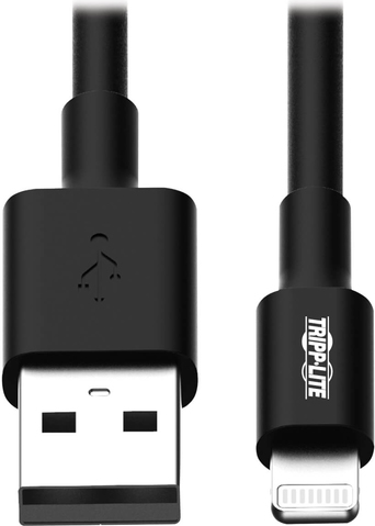 Tripp Lite 3 ft. (0.9 m)USB-A to Lightning Sync/Charge Cable, MFi Certified (M100-003-BK)