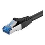 Wentronic Goobay CAT 6a Patchkabel, S/FTP (PiMF), Schwarz, 5 m - LSZH halogenfrei, Kupfer (93820)
