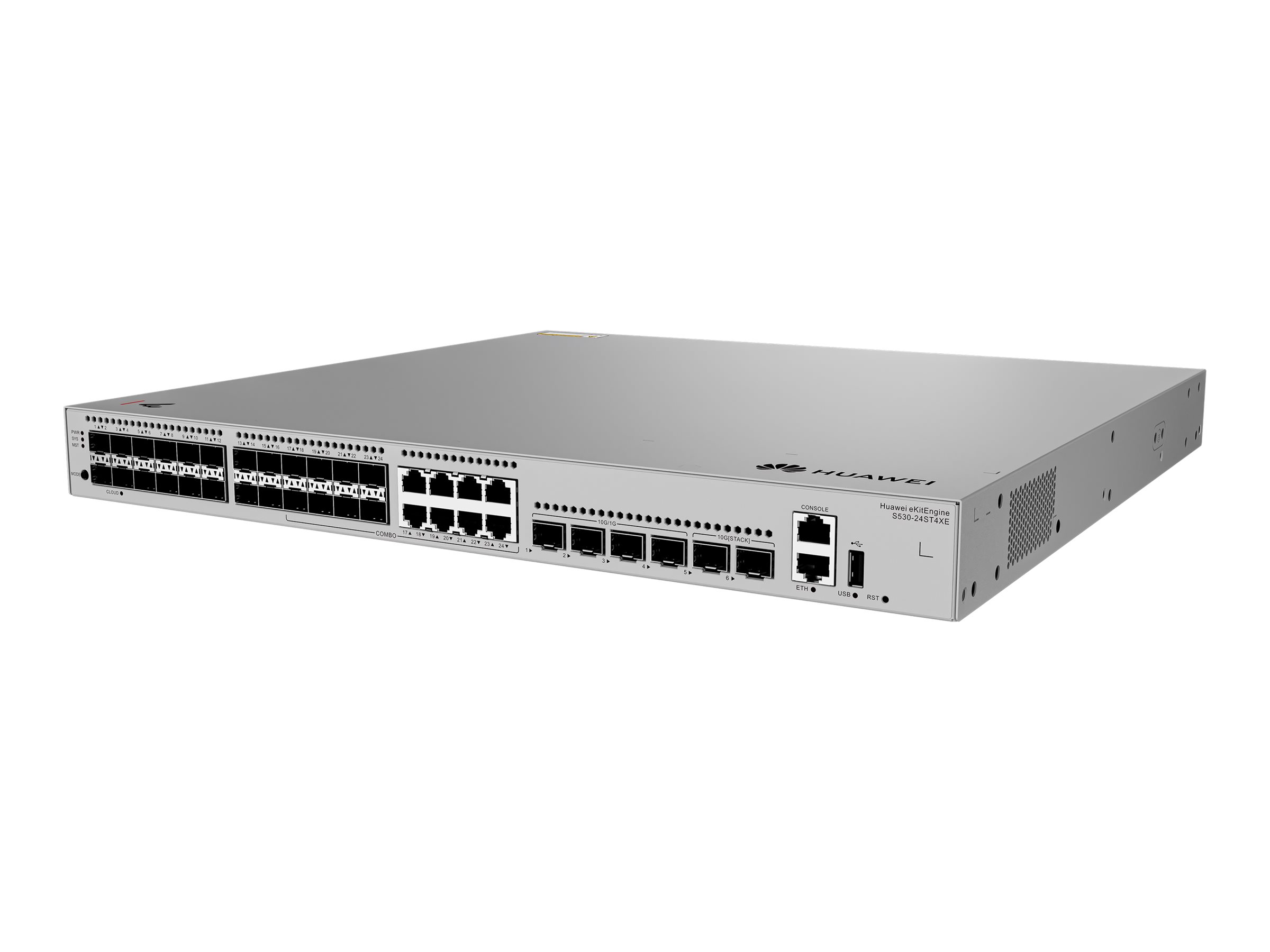 Huawei eKitEngine S530S Series S530-24ST4XE Managed Switch 24xGE SFP 4x10GE SFP+ 2x Stack Grau