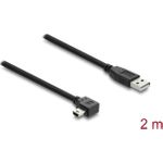 Delock USB 2.0 Kabel Typ-A Stecker zu Typ Mini-B rechts gewinkelt (81652)