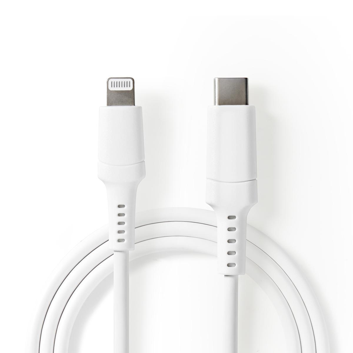 Nedis Lightning-Kabel 1 m USB-C zu Lightning Weiß