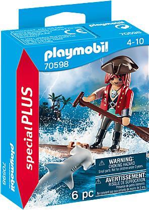 Playmobil SpecialPlus Pirat mit Floss und Hammerhai - Junge/Mädchen - 4 Jahr(e) - Kunststoff - Mehrfarben (70598)