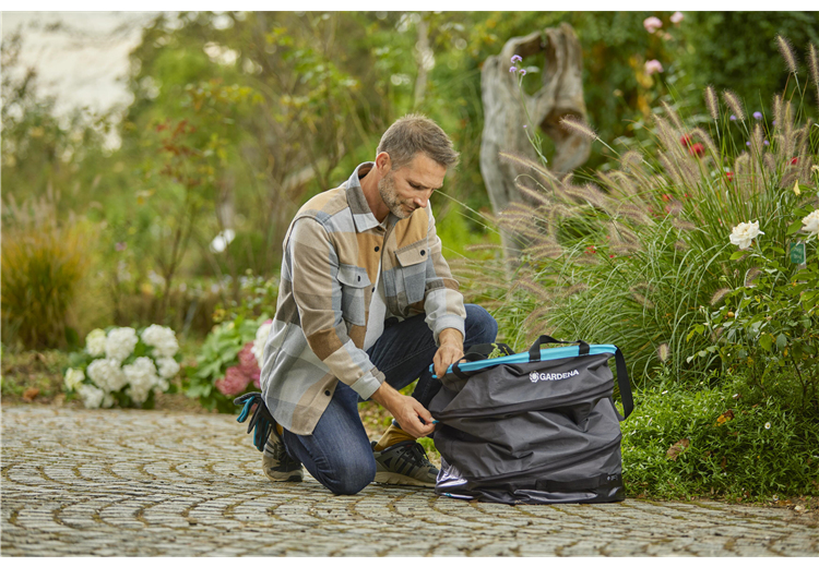 Gardena Gartenabfallsack PopUp rechteckig Größe M 130 l Schwarz, Grün