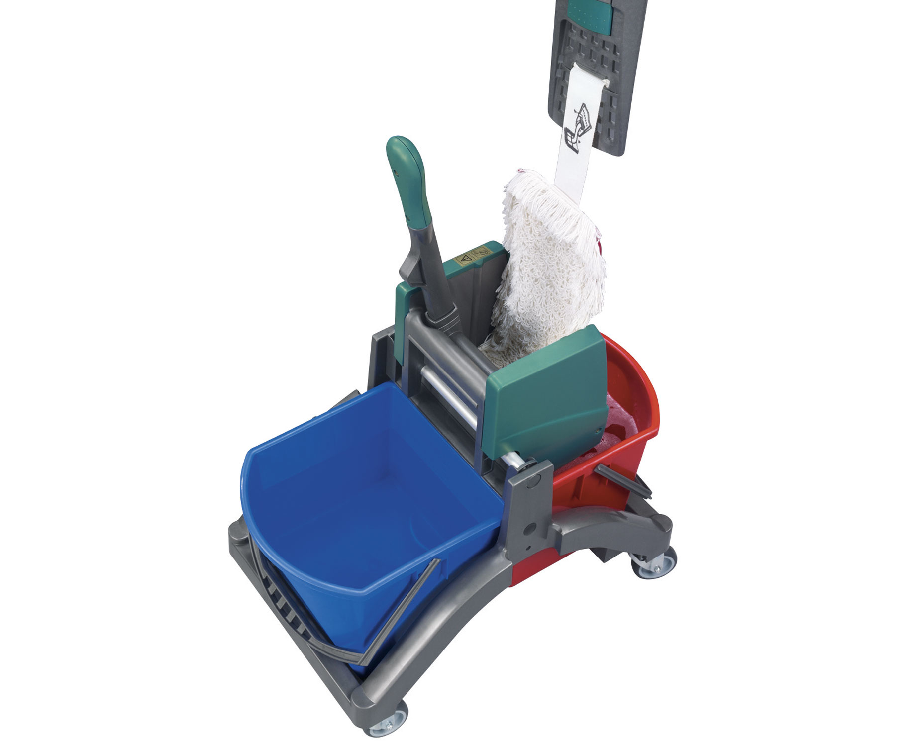 Leifheit Professional 59103 Wischmopp- und Eimerset Blau - Grün - Rot