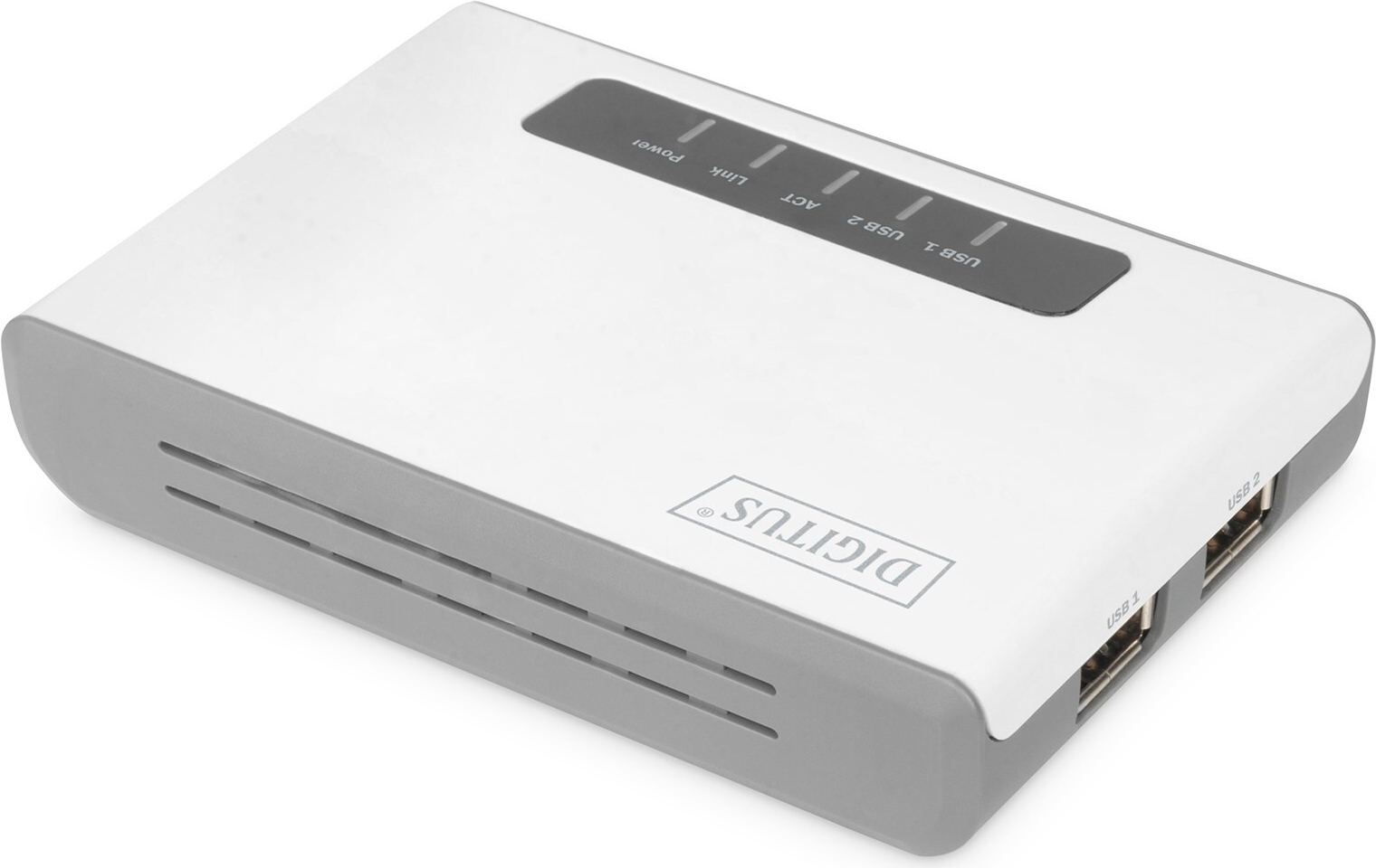Digitus 2-Port USB 2.0 Wireless Multifunktions-Netzwerkserver 300 Mbps Weiß
