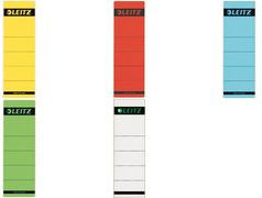 LEITZ Ordnerrücken-Etikett, 61 x 192 mm, kurz, breit, rot passend für LEITZ Standard- und Hartpappe-Ordner 1070 (1642-00-25)