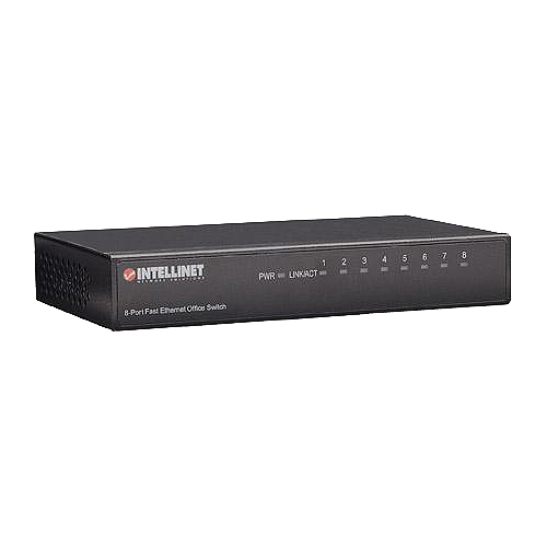 INTELLINET Fast Ethernet Office Switch 8-Port, Desktop, Metall (523318)