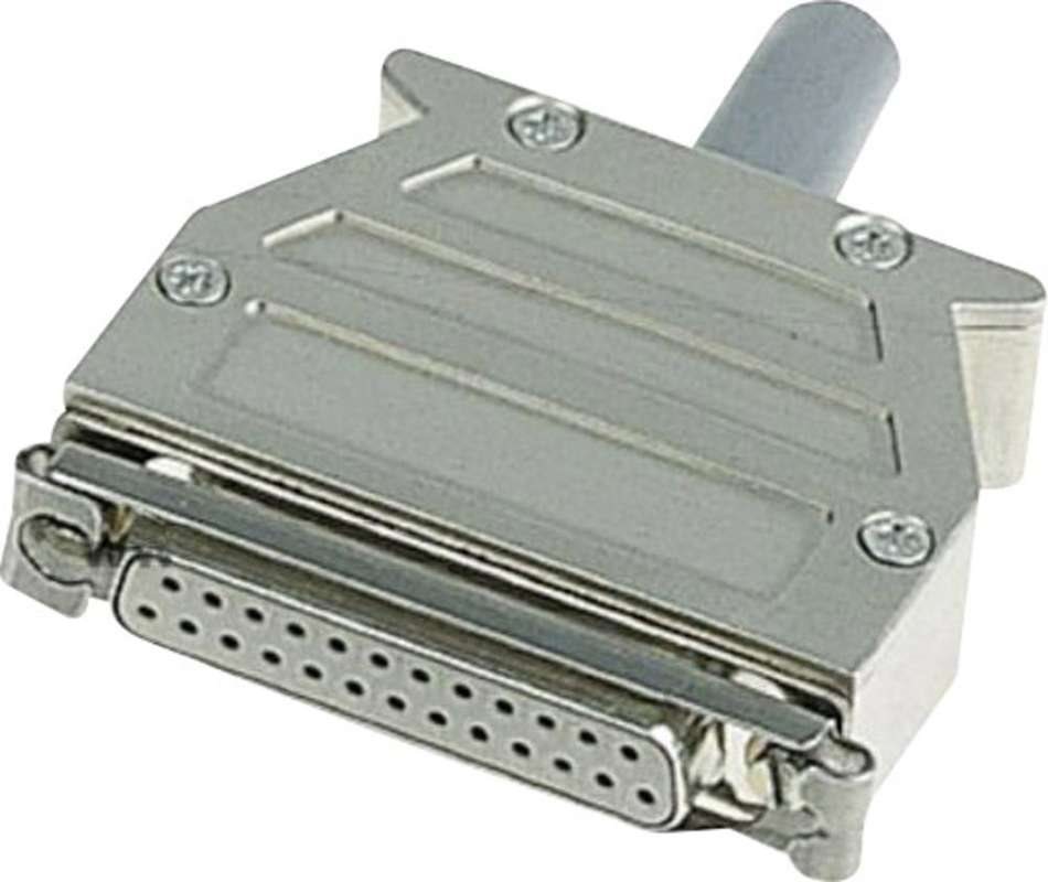 Harting D-SUB Gehäuse Polzahl: 37 Kunststoff, metallisiert 180 ° Silber 09 67 037 0453 1 St. (09 67 037 0453)