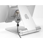 Navilock Delock Sicherungskabel für Tablets und Smartphones mit Zahlenschloss und Stahlplatte mit Klebepad (20657)