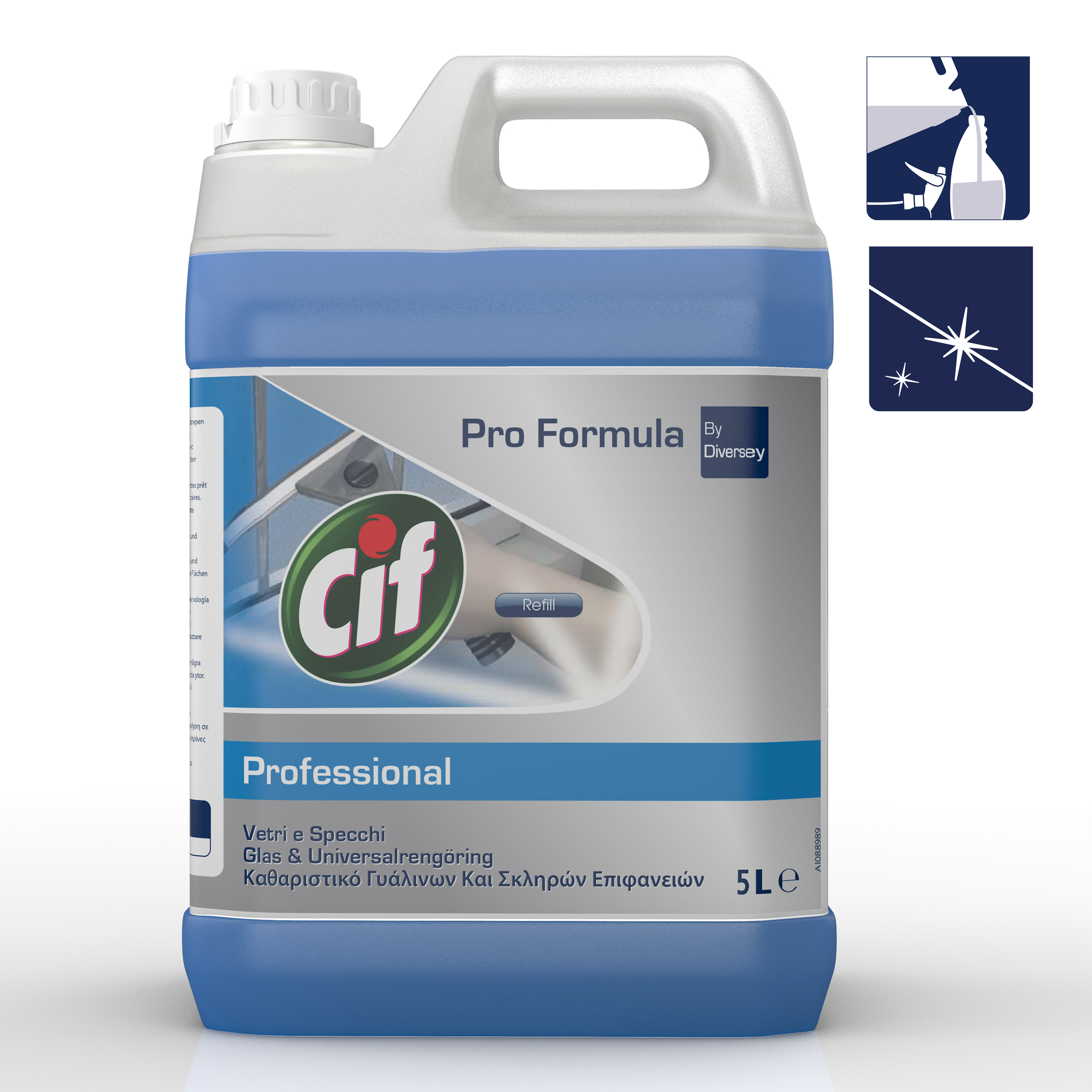 Diversey Cif Pro Formula Glasreiniger 5000 ml Kanister Blau