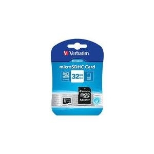 SD MicroSD Card 32GB Verbatim SDHC Class 10 Adapter (44083)