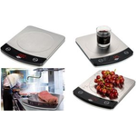 WEDO Elektronische Universalwaage Profi Steel Tragkraft: 10 kg, Farbe: silber/schwarz, LCD-Display, - 1 Stück (48 110054)