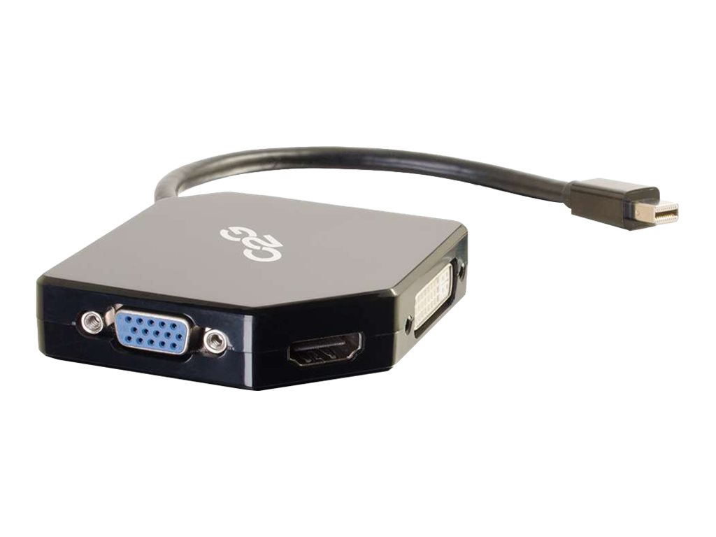 C2G Mini DisplayPort to HDMI, VGA, or DVI Adapter Converter Schwarz