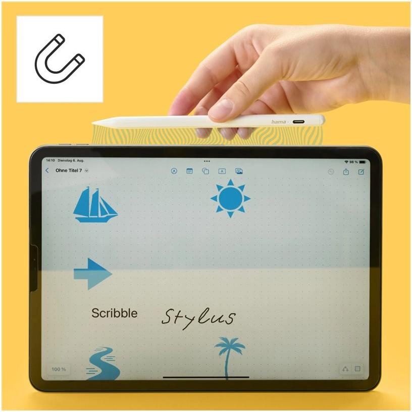 Hama Scribble Aktiver Eingabestift für Apple iPad Weiß