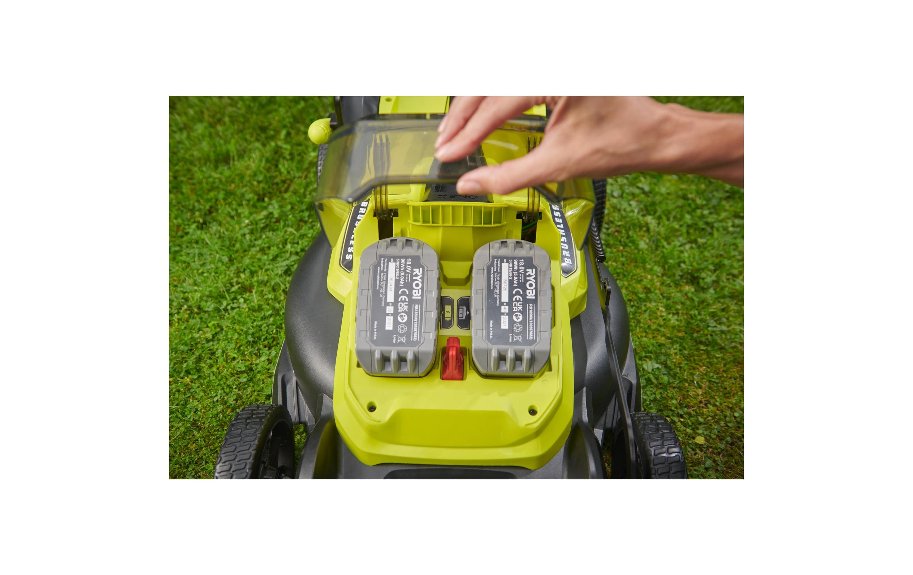 Ryobi RY18LMX40C-150 Akku-Rasenmäher 18 V 40 cm 5 Ah Li-Ion inkl. Akku & Ladegerät