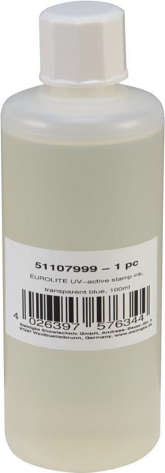 EUROLITE UV-aktive Stempelfarbe, transparent blau, 100ml (51107999)