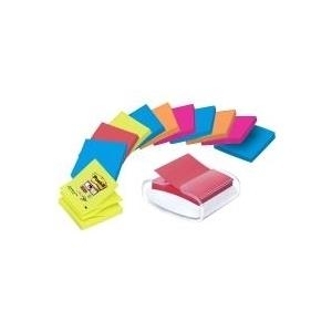 3M Post-it Haftnotizspender PRO-W12N ws +12xSuper Sticky Z-Notes sort.