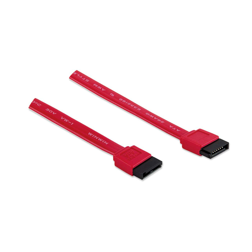 Manhattan SATA Data Cable 7-Pin 50 cm Male to Male 6 Gbps Rot