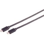 S/CONN maximum connectivity USB-C Verbindungskabel, USB Kabel Typ-C Stecker auf Typ C Stecker, 3.2 Gen 2x2, 100W, 1,0m (13-62025)