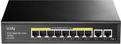 Cudy GS1010PE Netzwerk-Switch Gigabit Ethernet (10/100/1000) Power over Ethernet (PoE) Schwarz (GS1010PE) (geöffnet)