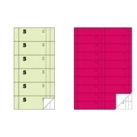 AVERY Zweckform Formularbuch "Bonbuch", 105 x 198 mm, rosa 2 x 50 Blatt, 1. und 2. Blatt bedruckt, 300 Bons mit Kellner-Nr. 1-6 (831)