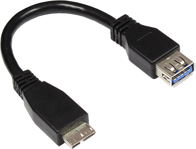 GOOD CONNECTIONS Adapterkabel USB 3.0 OTG (On-the-go), Micro Stecker B an Buchse A, schwarz, 0,1m, G