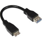 Adapterkabel USB 3.0 OTG (On-the-go), Micro Stecker B an Buchse A, schwarz, 0,1m, Good Connections (2711-OTG)