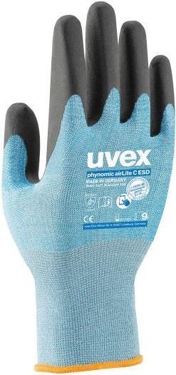 Uvex 60084 Fabrik-Handschuhe Schwarz Blau Karbon 6008411