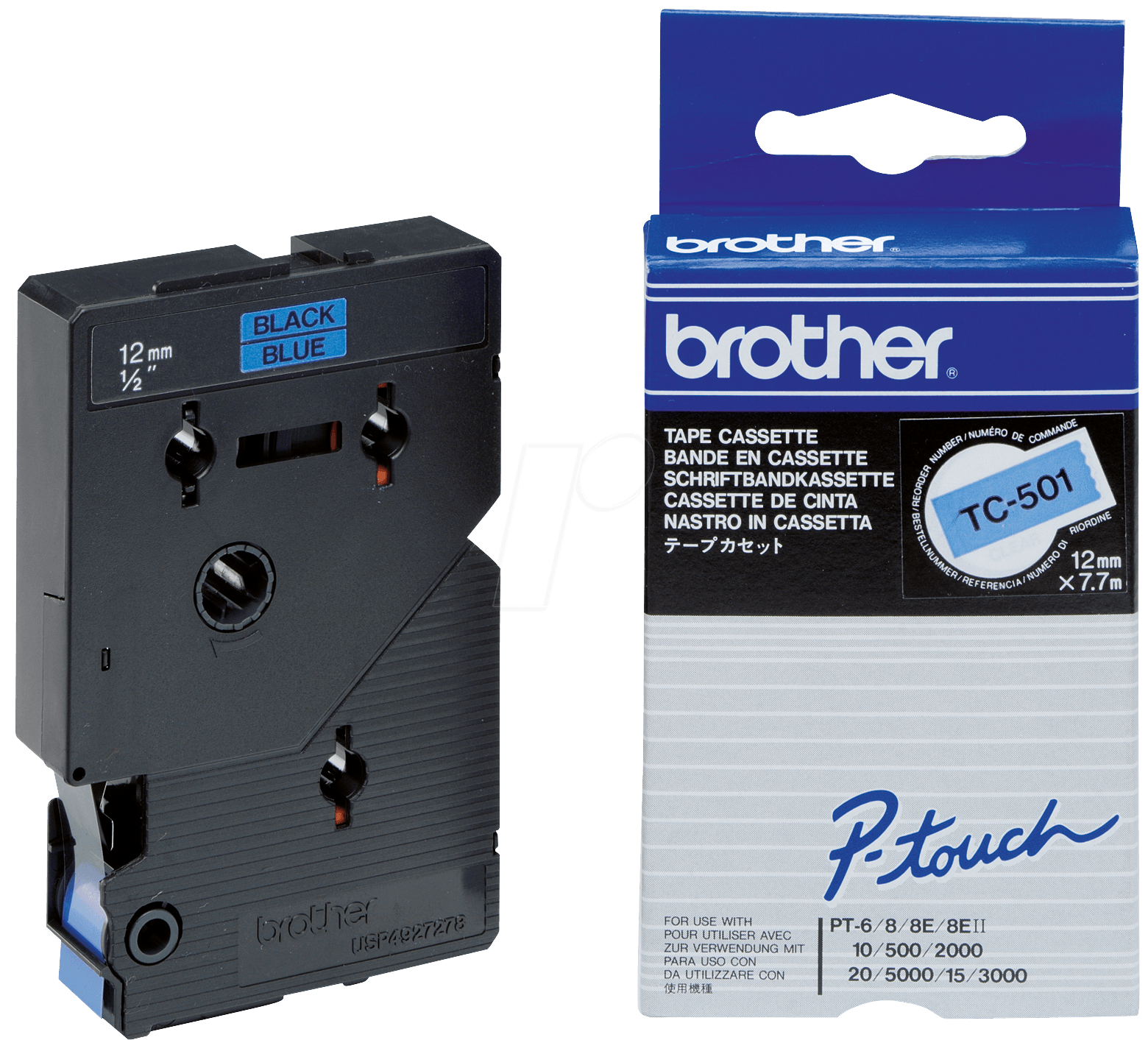 BROTHER TC501 P-TOUCH 12mm B-B