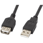 Lanberg CA-USBE-10CC-0050-BK USB Kabel 5 m USB 2.0 USB A Schwarz (CA-USBE-10CC-0050-BK)