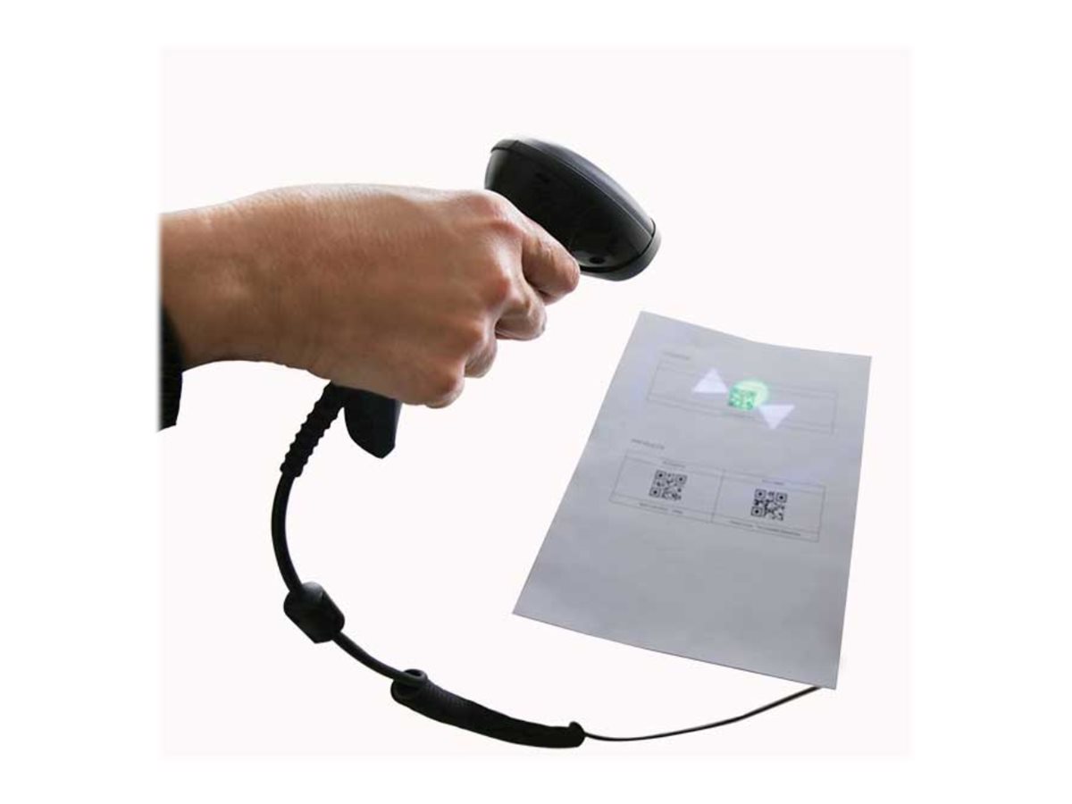 Datalogic QuickScan QD2590 2D Handscanner, Multi-IF, Digimarc, IP52, Schwarz