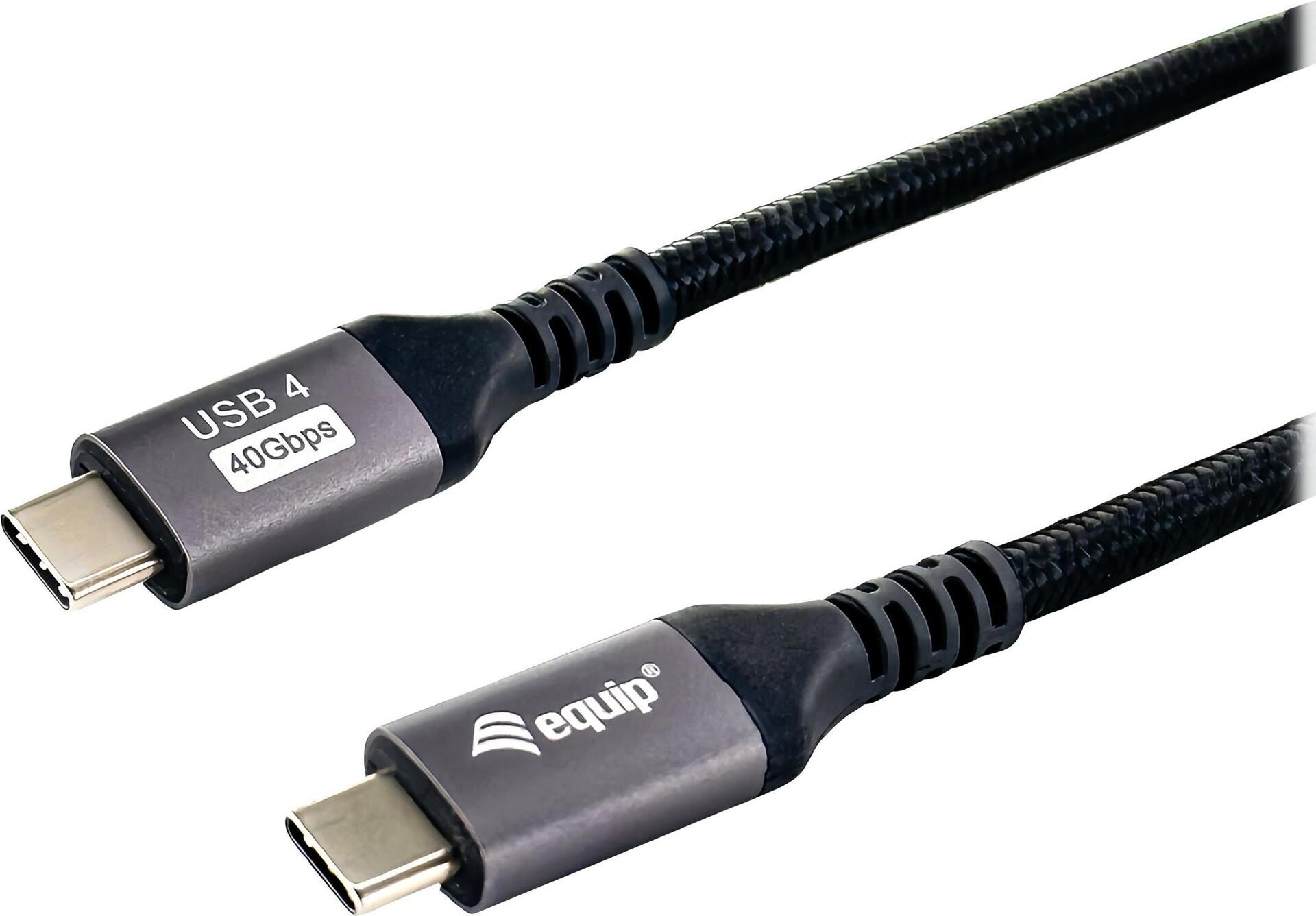 Equip USB Kabel 4.0 C -> C St/St 1.20m schwarz (12381)