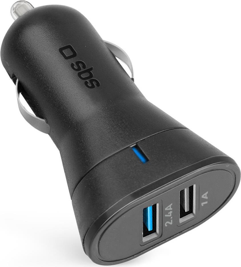 SBS TECR2USB24AFAST Ladegerät für Mobilgeräte Auto Schwarz (TECR2USB24AFAST)