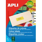 agipa Adress-Etiketten, 63,5 x 38,1 mm, gelb für Inkjet-/ Laserdrucker und Kopierer, nicht ablösbar, - 1 Stück (100767)