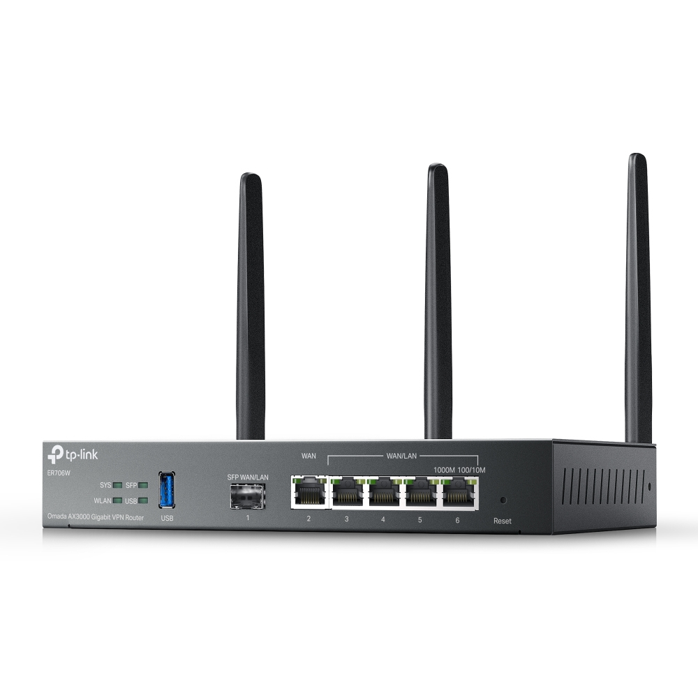 TP-LINK Omada ER706W Wi-Fi 6 Dual-Band Gigabit WLAN-Router Schwarz