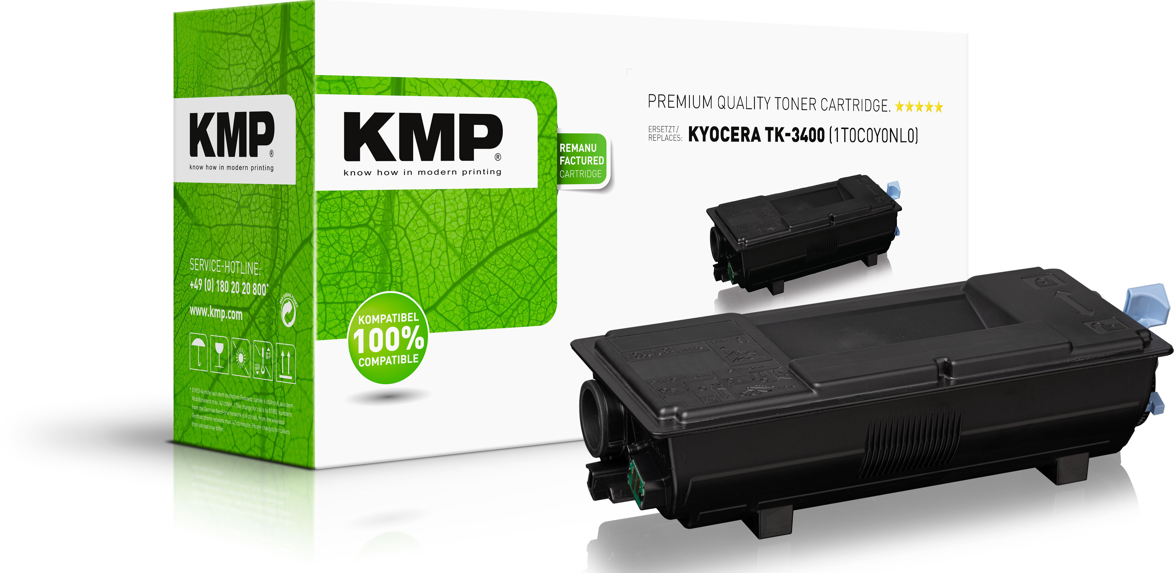 KMP Tonerkartusche kompatibel zu KYOCERA TK-3400 12.500 Seiten Schwarz