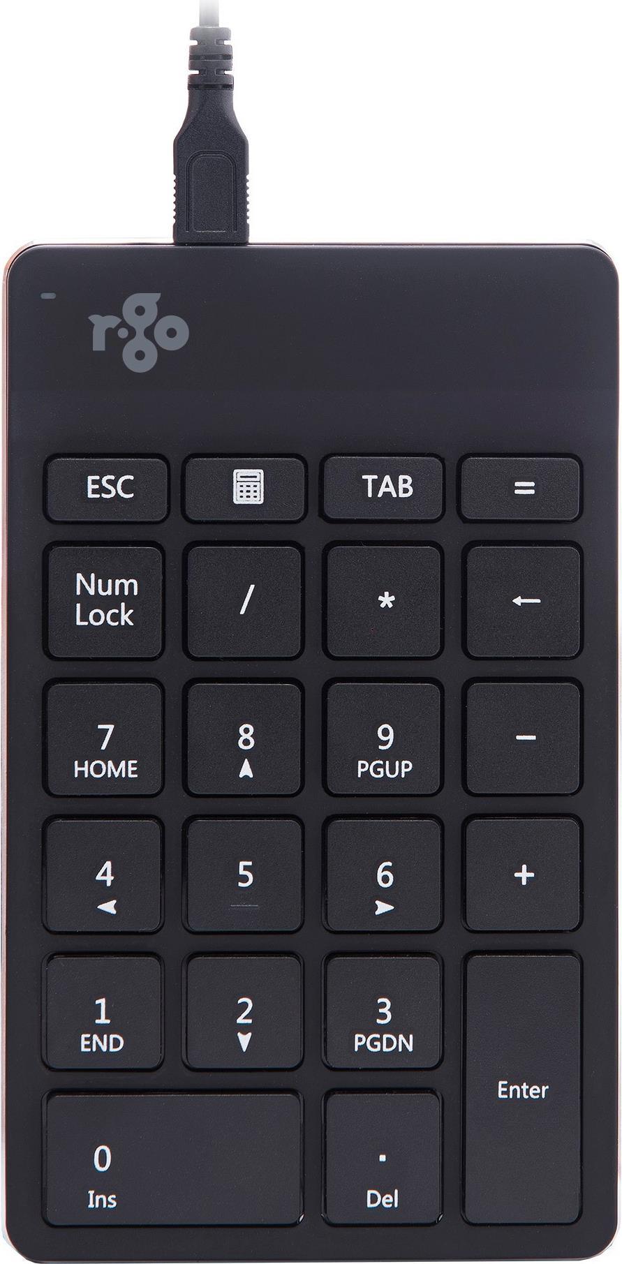 R-Go Tools RGOCONMWLBL Numerische Tastatur Universal Bluetooth Schwarz (RGOCONMWLBL)