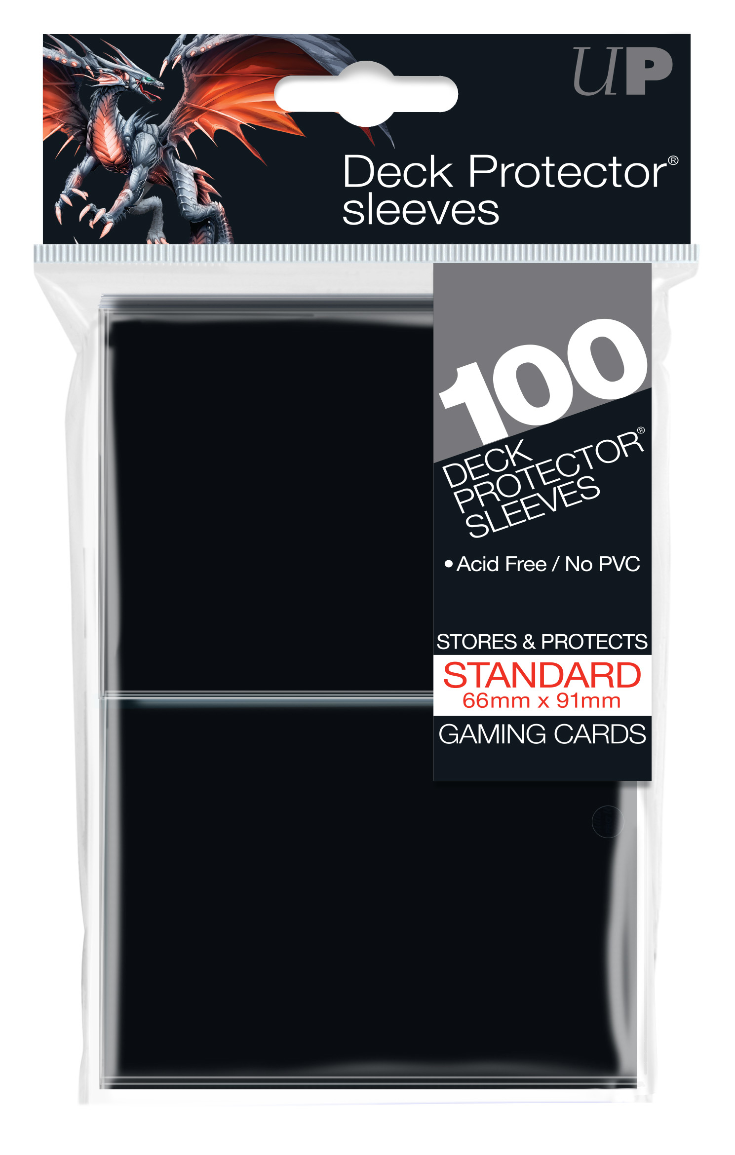 Ultra PRO TCG Pro-Gloss Kartenhülle 66x91 mm 100er-Pack Schwarz
