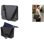 STOP Notebook-Umhängetasche, RPET-Filz, dunkelgrau aus 100% recyceltem PET-Filz, schmutzabweisend, - 1 Stück (46229)