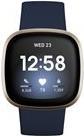 Fitbit Versa 3 - Gesundheits- & Fitness-Smartwatch Midnight/Soft Gold Aluminum (0811138039769)