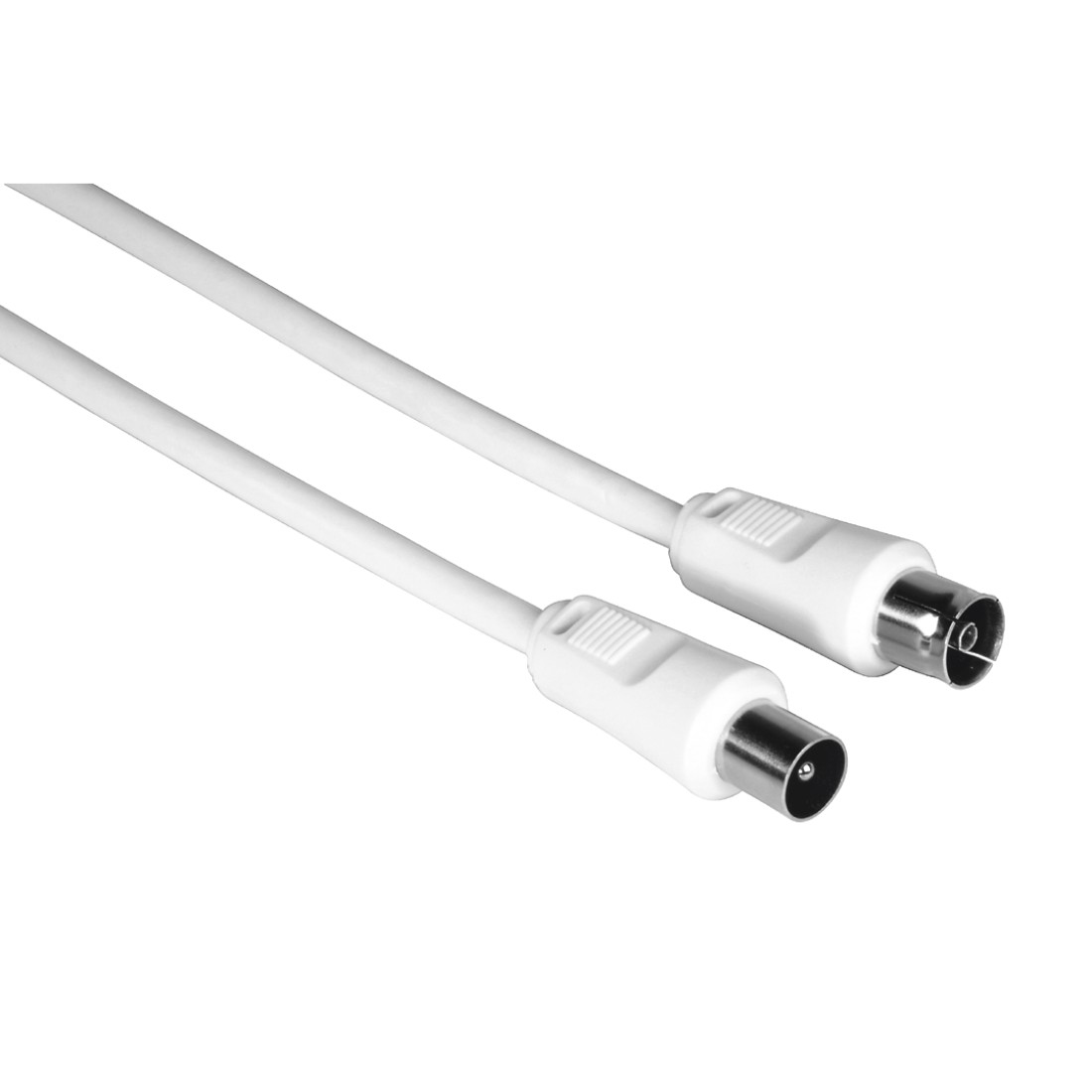 Hama Koaxialkabel Koax-Stecker auf Koax-Kupplung 5 m 75 dB Weiß