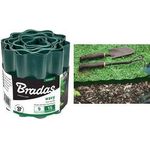 Bradas Rasenkante, Höhe: 150 mm, Länge: 9 m, grün gewellt, aus witterungsbeständigem Kunststoff, - 1 Stück (OBFG 0915)