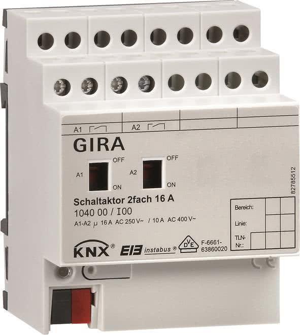 GIRA Aktor 104000 KNX/EIB Schalten 2fach 16A REG (104000)